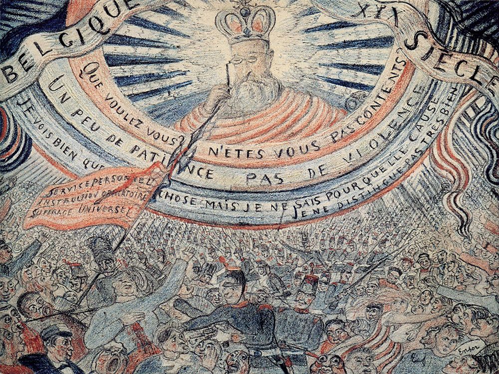 Belgium in the 19th Century 1889 art print by James Ensor for $57.95 CAD