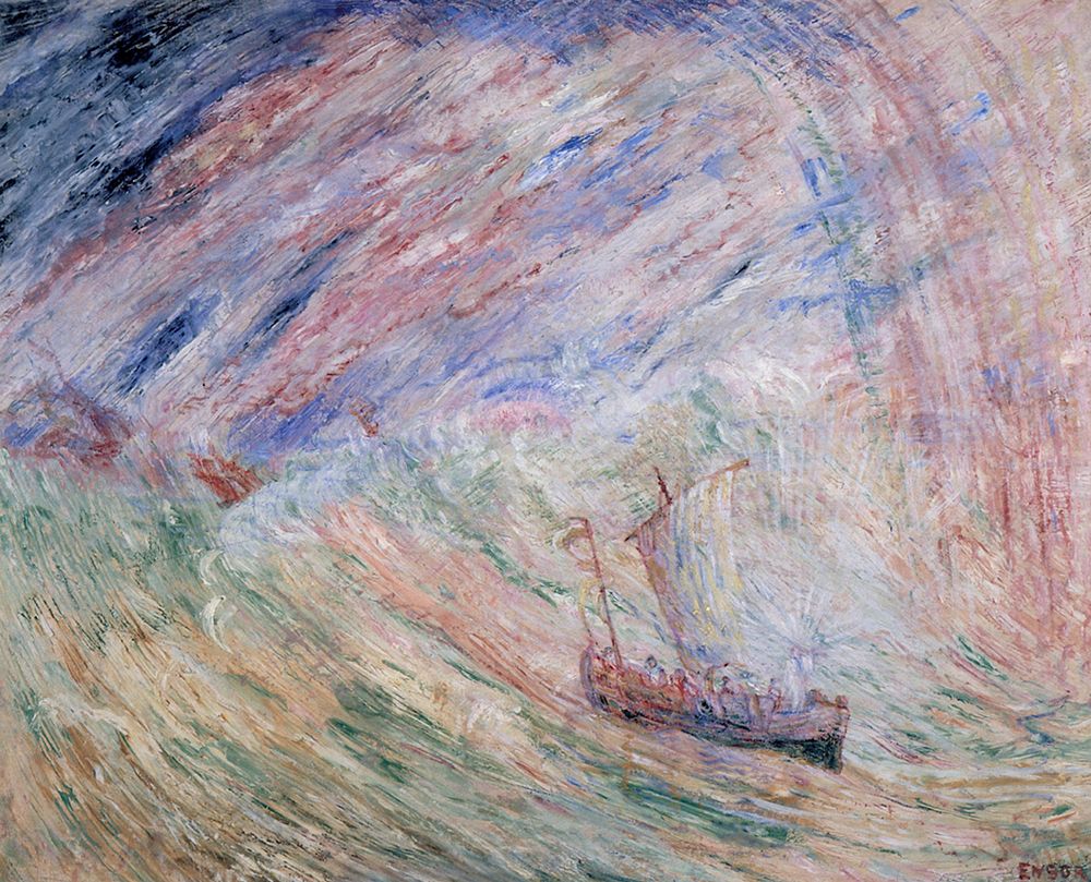 Christ Calming the Storm 1891 art print by James Ensor for $57.95 CAD