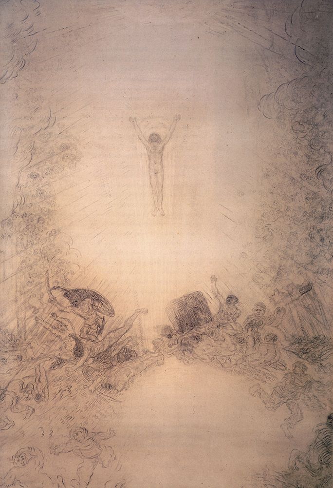 Christ Rises to the Sky 1885 art print by James Ensor for $57.95 CAD