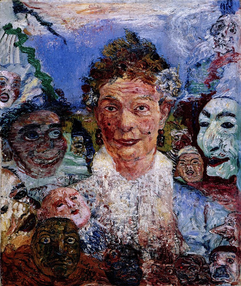 Old Woman with Masks 1889 art print by James Ensor for $57.95 CAD