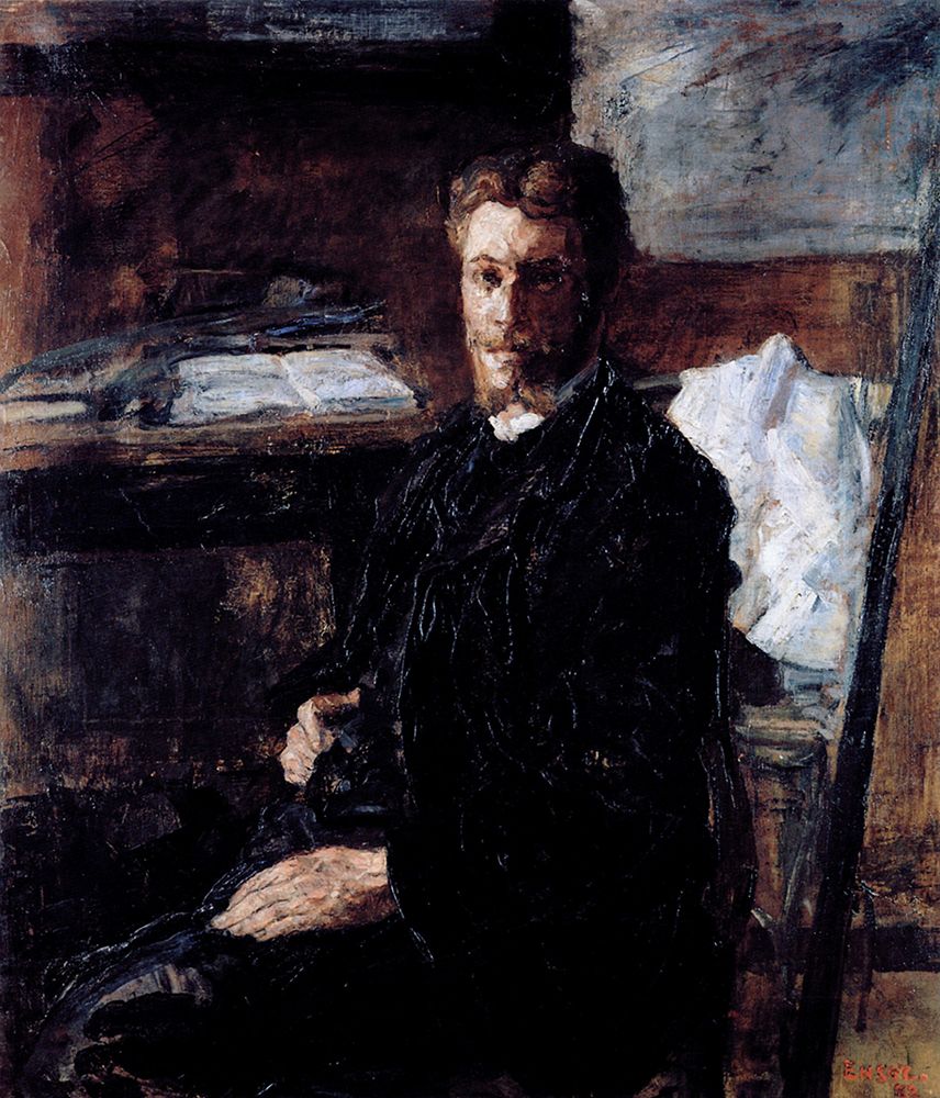Portrait of Willy Finch 1882 art print by James Ensor for $57.95 CAD