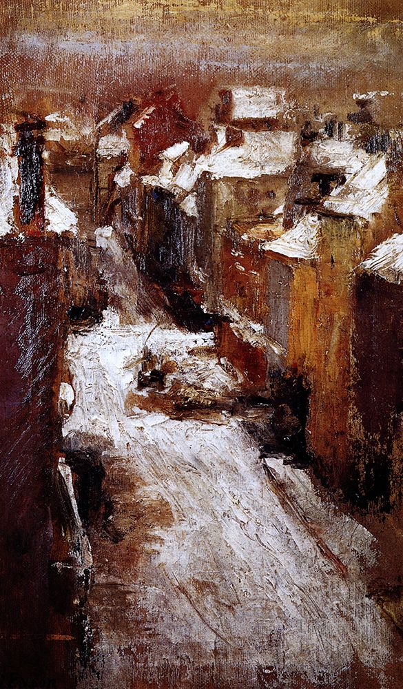 Rue de Flandre in the Snow 1881 art print by James Ensor for $57.95 CAD