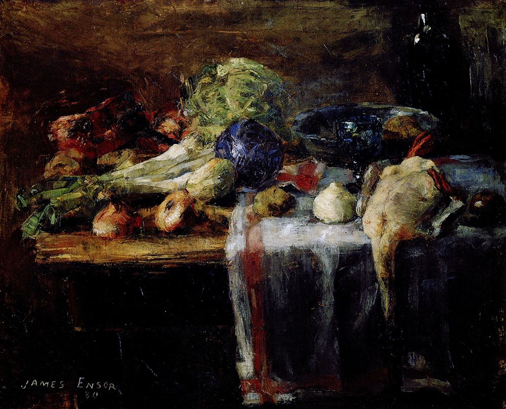 Still Life with Duck 1880 art print by James Ensor for $57.95 CAD