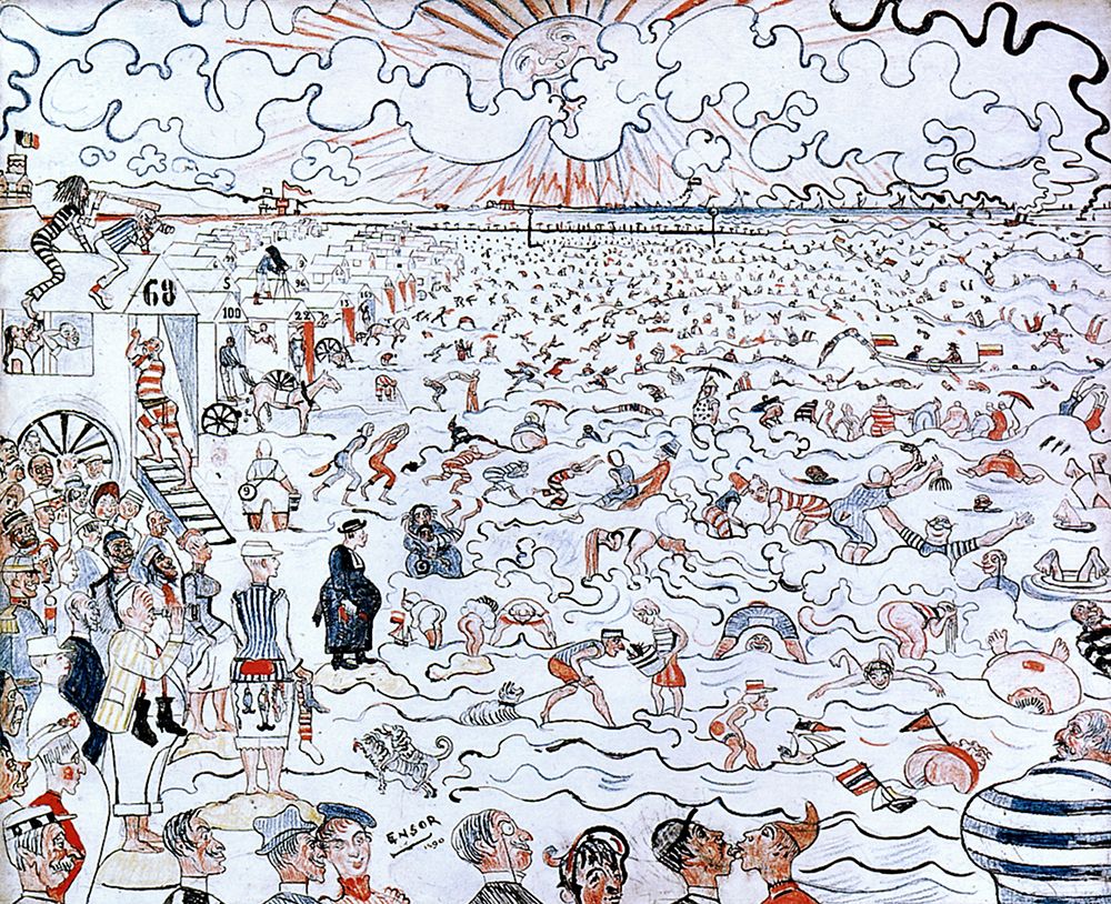 The Baths at Ostend 1890 art print by James Ensor for $57.95 CAD