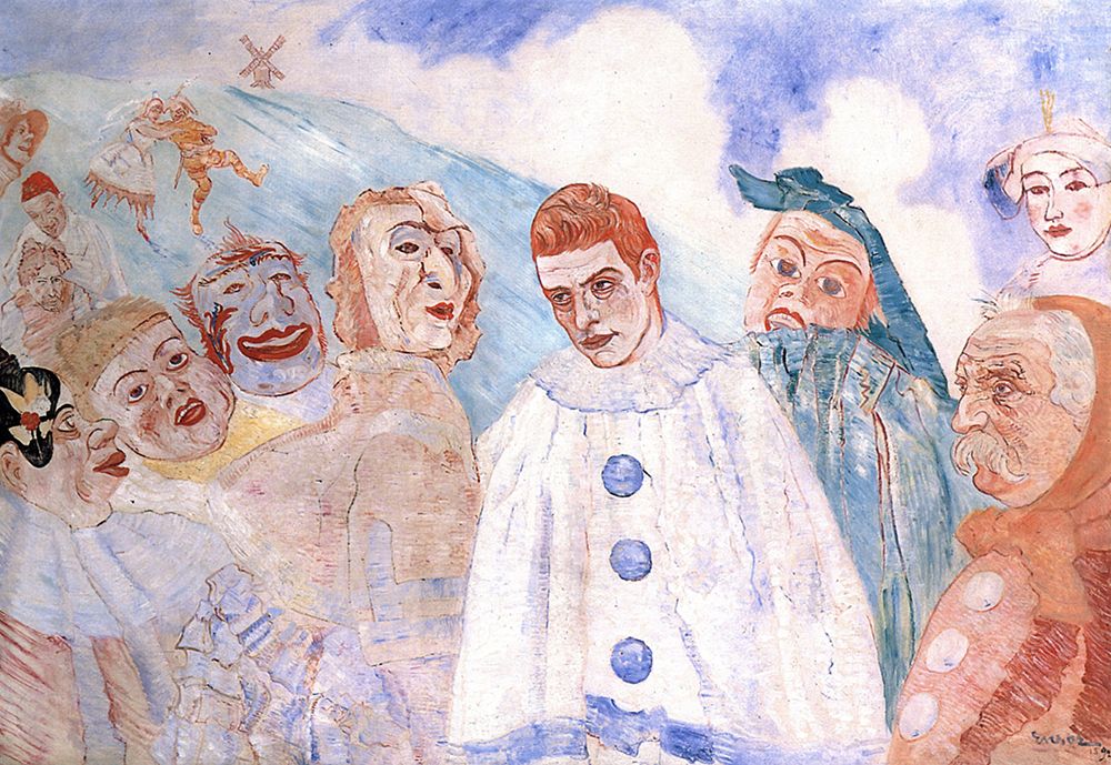 The Despair of Pierrot 1892 art print by James Ensor for $57.95 CAD