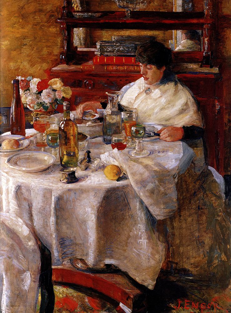 The Oyster-eater 1882 art print by James Ensor for $57.95 CAD