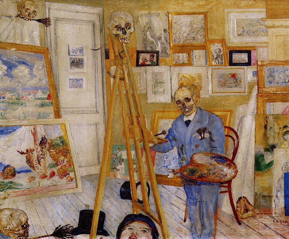 The Skeleton Painter 1896 art print by James Ensor for $57.95 CAD