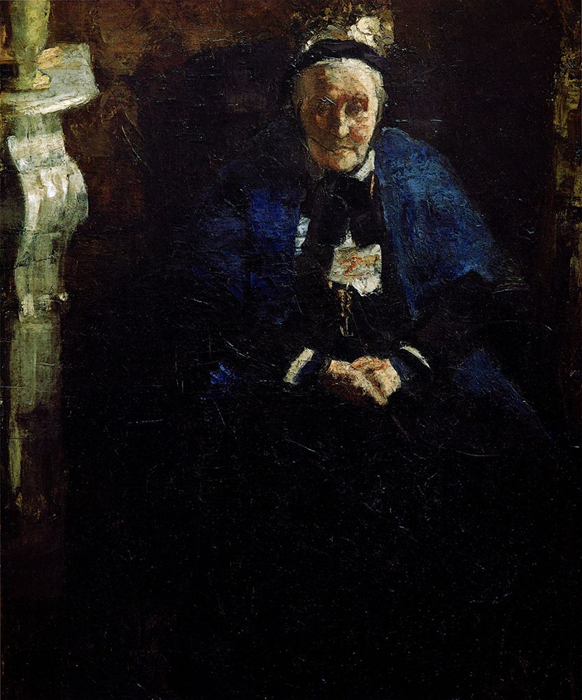 Woman with Blue Shawl 1881 art print by James Ensor for $57.95 CAD