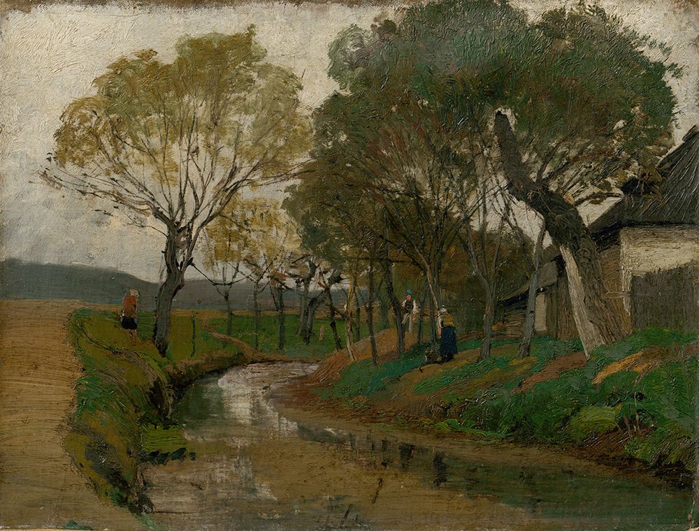 Brook behind the Barn art print by Laszlo Mednyanszky for $57.95 CAD