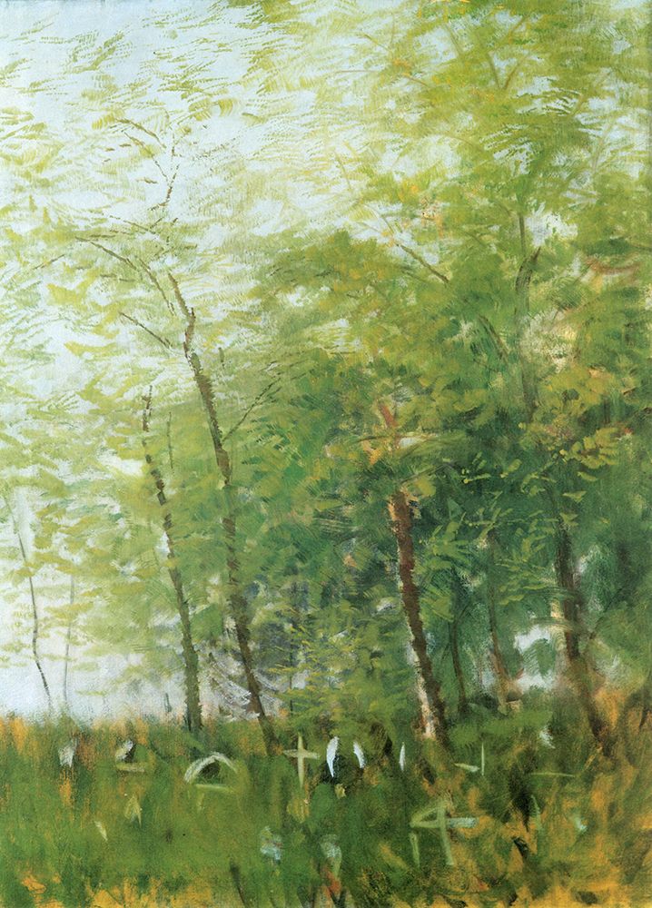 Edge of a Forest with Crosses art print by Laszlo Mednyanszky for $57.95 CAD