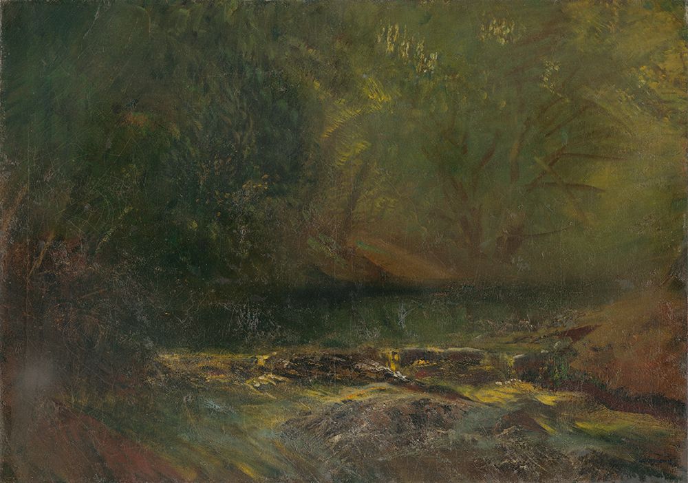 Forest Interior with a Brook art print by Laszlo Mednyanszky for $57.95 CAD