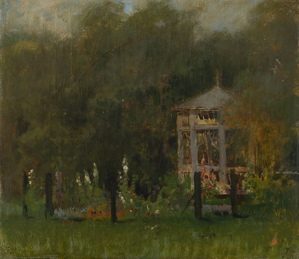 Gazebo in the Park in Strazky art print by Laszlo Mednyanszky for $57.95 CAD