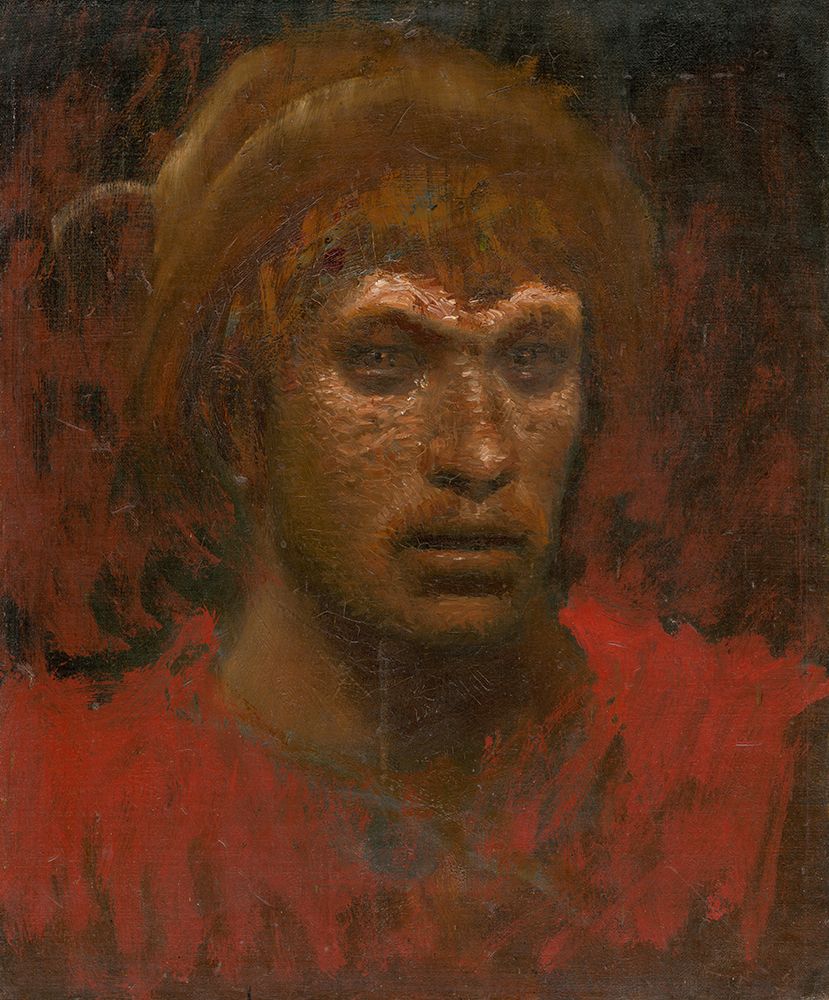 Head of a Rebel Dressed in Red art print by Laszlo Mednyanszky for $57.95 CAD