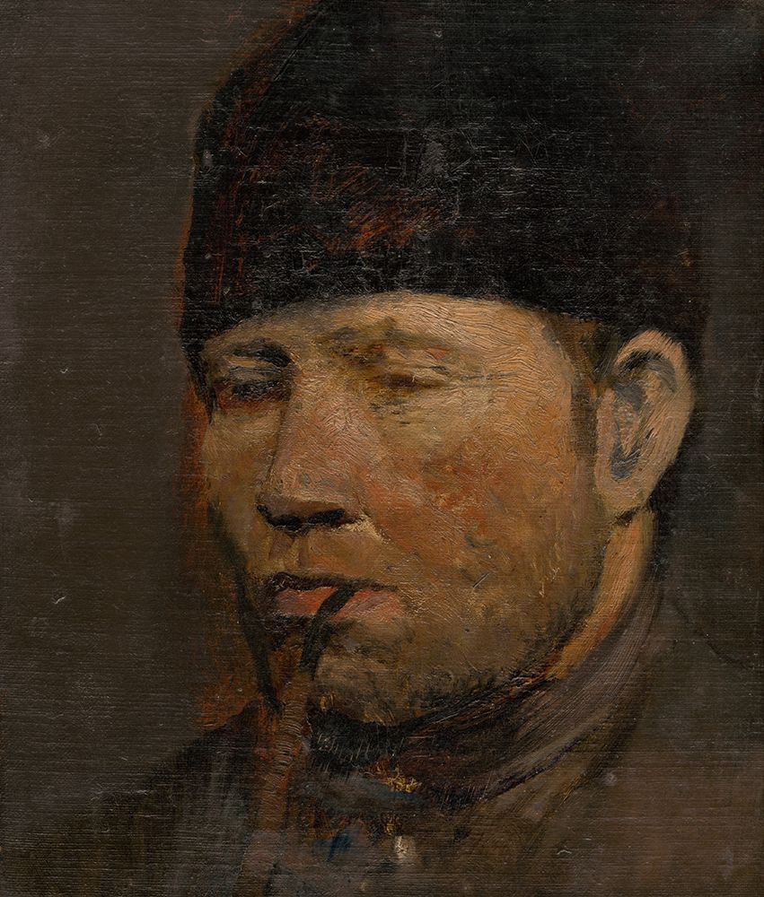 Head Study of a Peasant with a Pipe art print by Laszlo Mednyanszky for $57.95 CAD