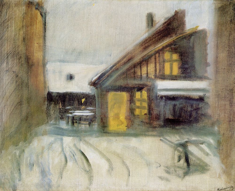 House at Dusk ca 1910 art print by Laszlo Mednyanszky for $57.95 CAD