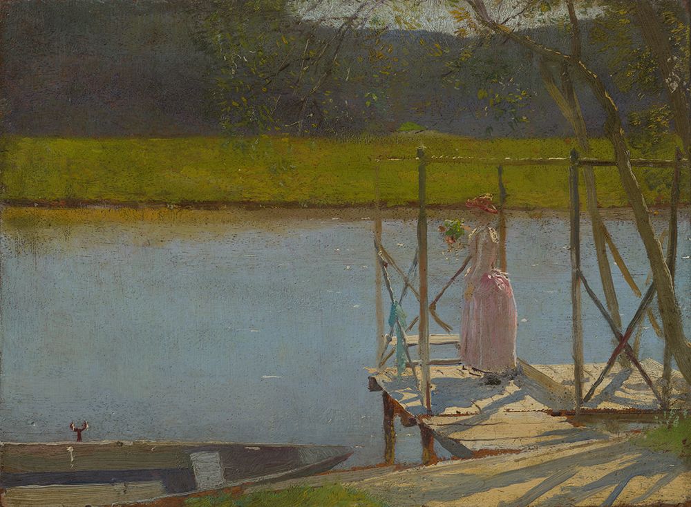 Lady by the Boats art print by Laszlo Mednyanszky for $57.95 CAD