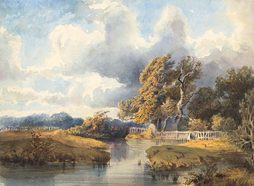 Lake in a Swiss Park art print by Laszlo Mednyanszky for $57.95 CAD