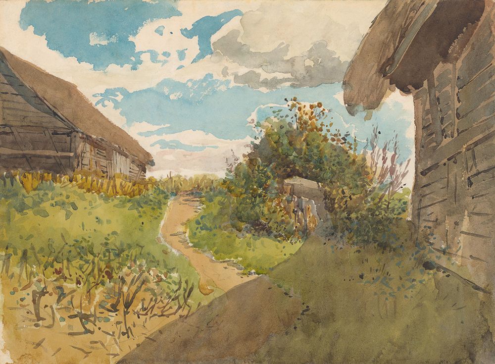 Landscape between Haylofts art print by Laszlo Mednyanszky for $57.95 CAD