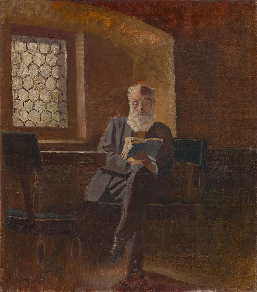 Man Reading art print by Laszlo Mednyanszky for $57.95 CAD