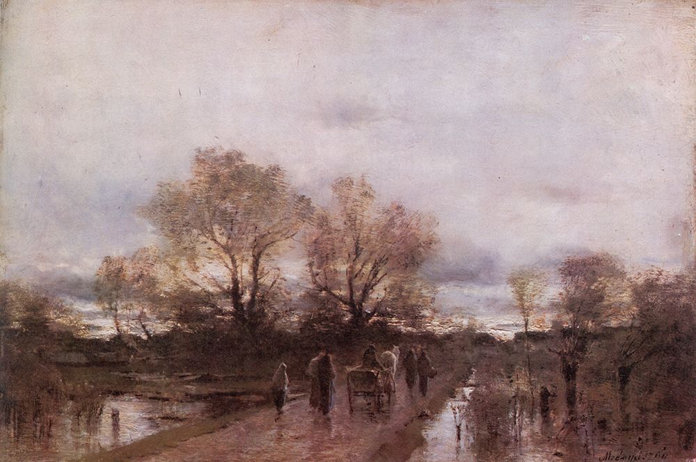 Marshy Landscape ca 1880 art print by Laszlo Mednyanszky for $57.95 CAD