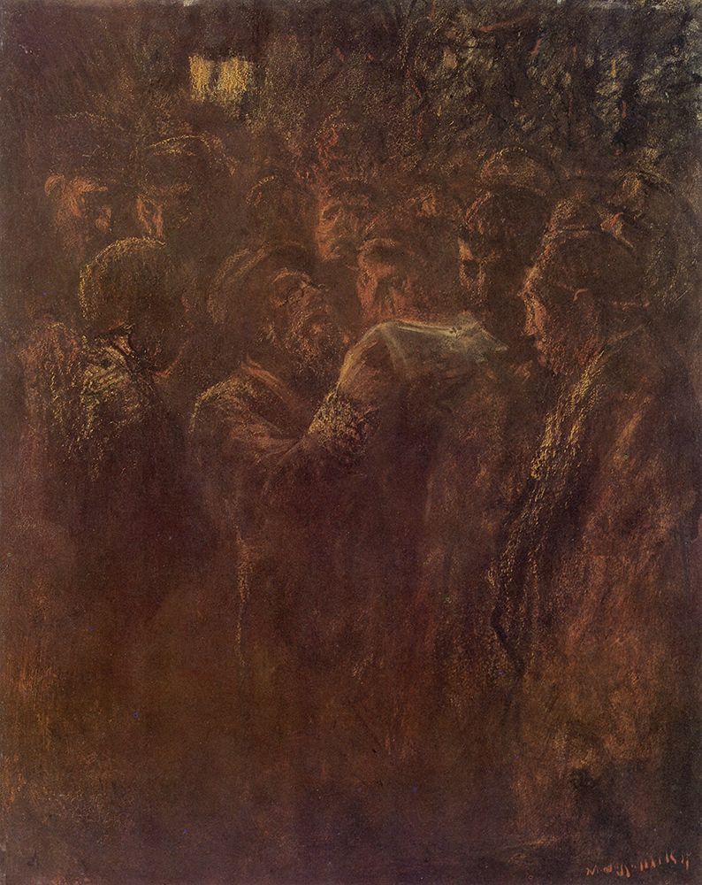 Mass Rally 1896 art print by Laszlo Mednyanszky for $57.95 CAD