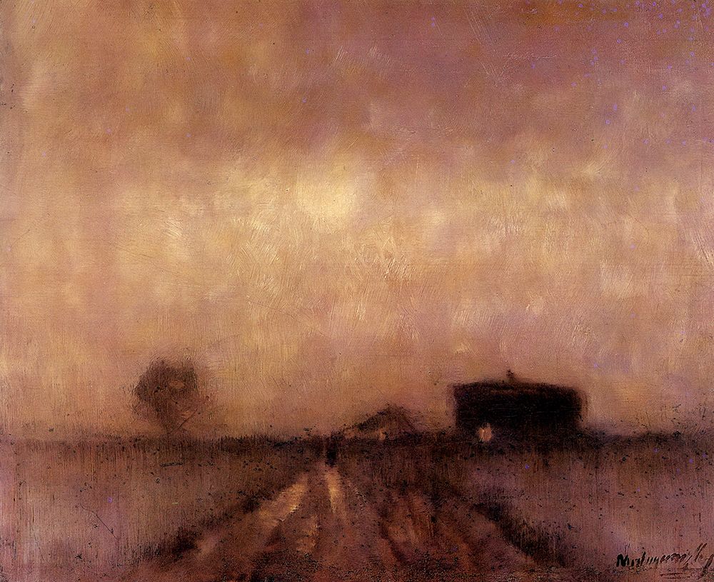 Misty Landscape with Road 1897 art print by Laszlo Mednyanszky for $57.95 CAD
