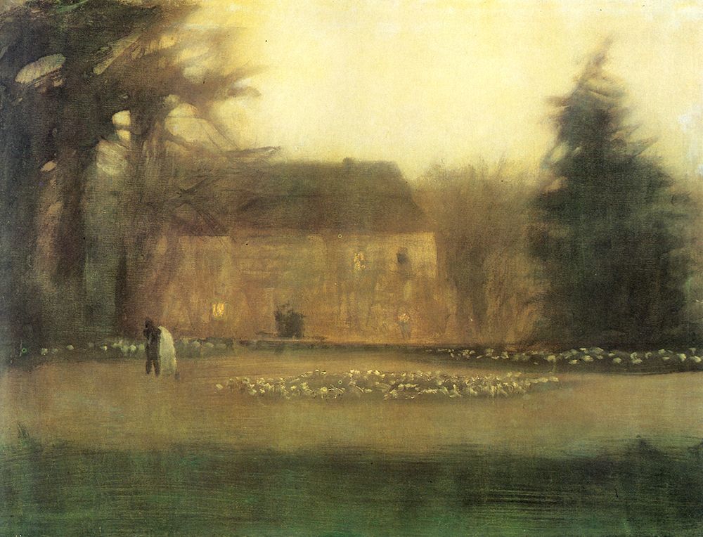 Park at Dusk ca 1910 art print by Laszlo Mednyanszky for $57.95 CAD