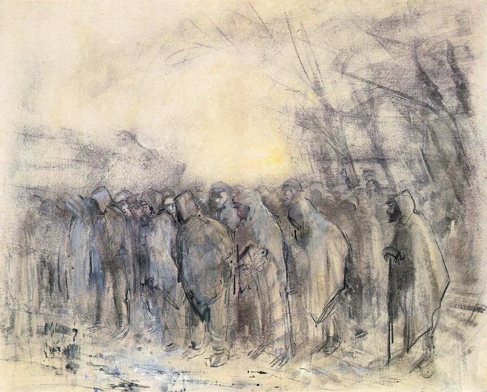 Prisoners Marching art print by Laszlo Mednyanszky for $57.95 CAD