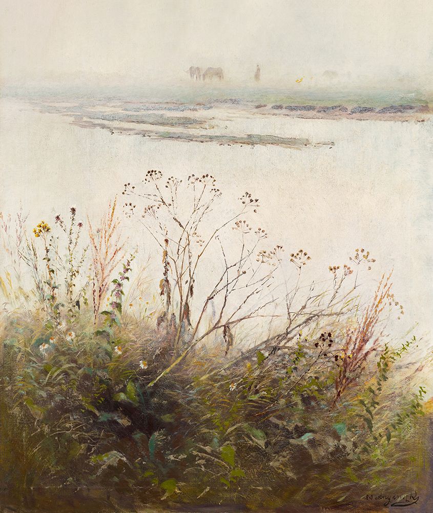 Shore of Flooded River in Blossom art print by Laszlo Mednyanszky for $57.95 CAD