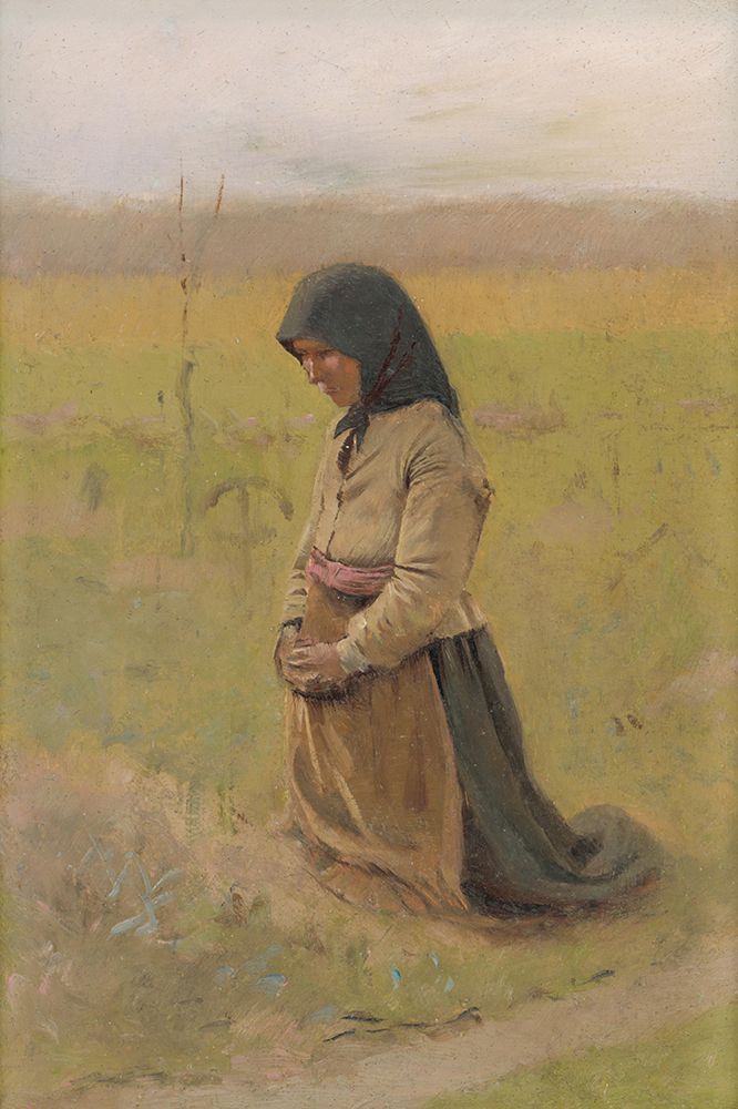 Study of a Kneeling Woman art print by Laszlo Mednyanszky for $57.95 CAD