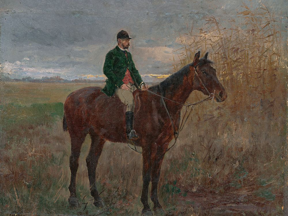 Study of a Rider on a Horse art print by Laszlo Mednyanszky for $57.95 CAD