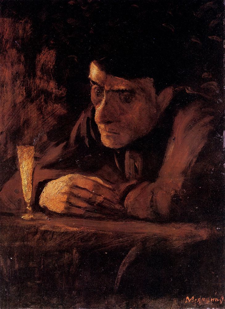 The Absinthe Drinker ca 1895 art print by Laszlo Mednyanszky for $57.95 CAD