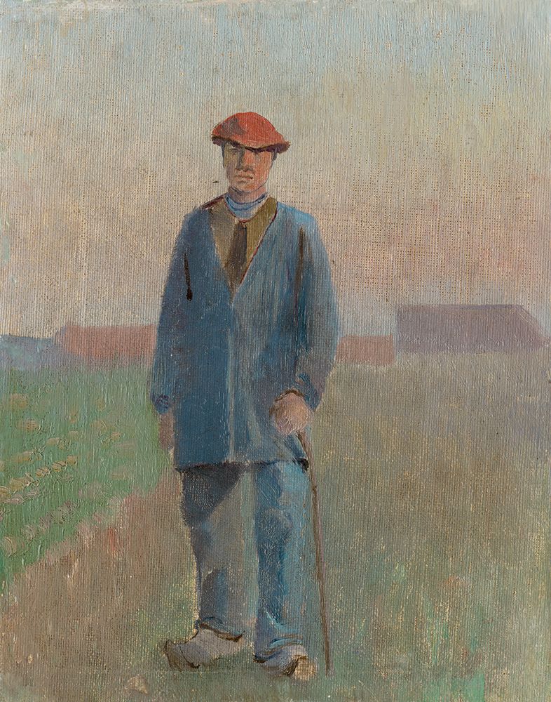 Villager with a Walking Stick art print by Laszlo Mednyanszky for $57.95 CAD