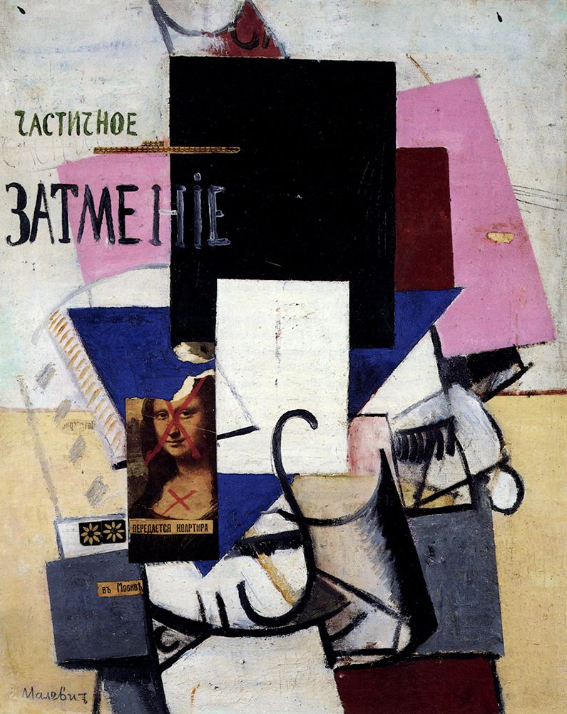Composition with Mona Lisa 1914 art print by Kazimir Malevich for $57.95 CAD