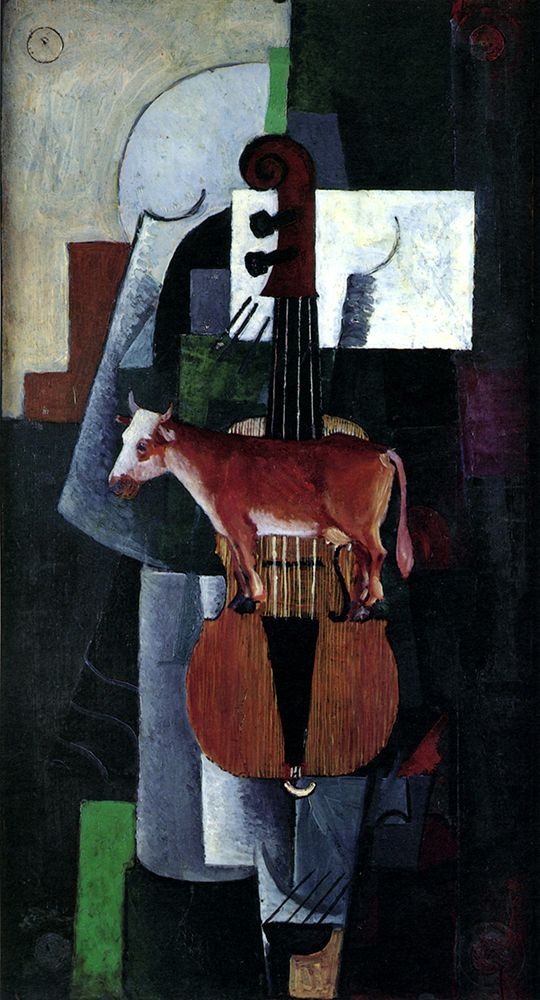 Cow and Violin 1913 art print by Kazimir Malevich for $57.95 CAD