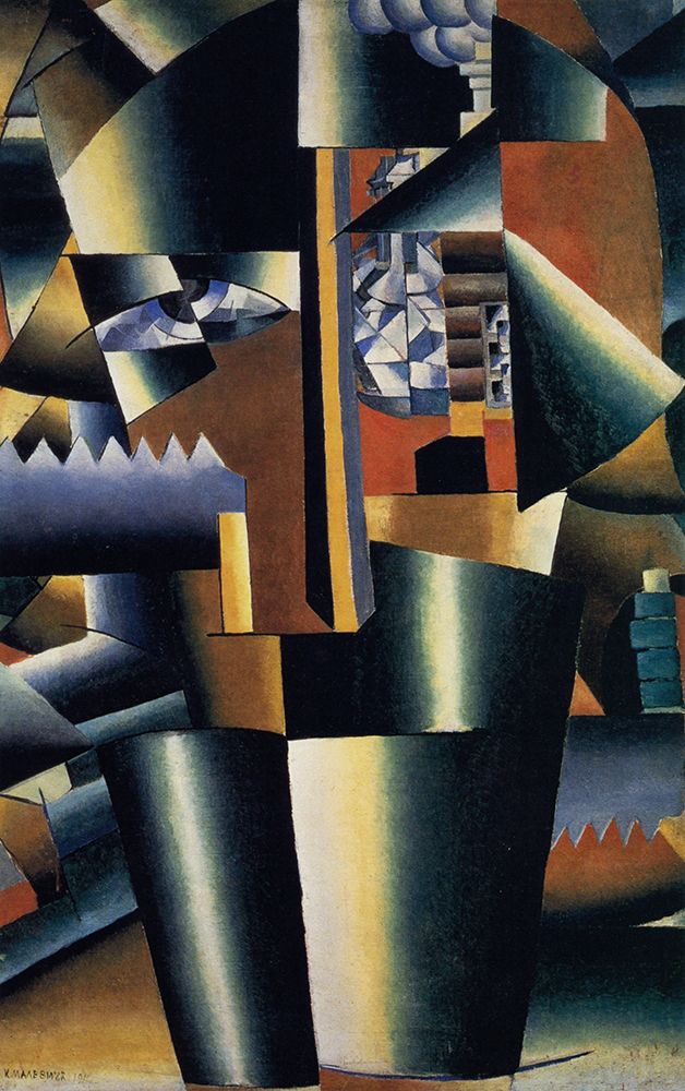 Portrait of Ivan Kliun 1913 art print by Kazimir Malevich for $57.95 CAD