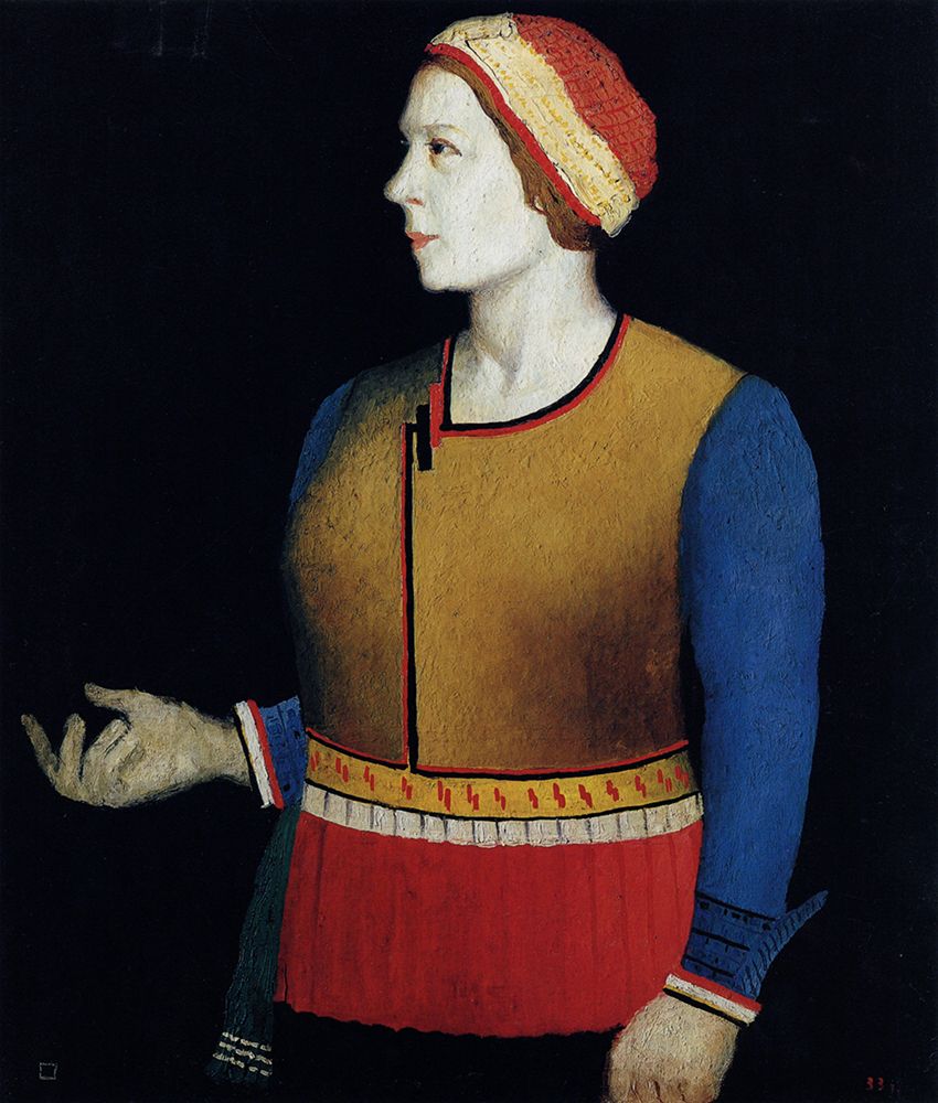 The Artists Wife, Natalia Andreevna Manchenko 1933 art print by Kazimir Malevich for $57.95 CAD