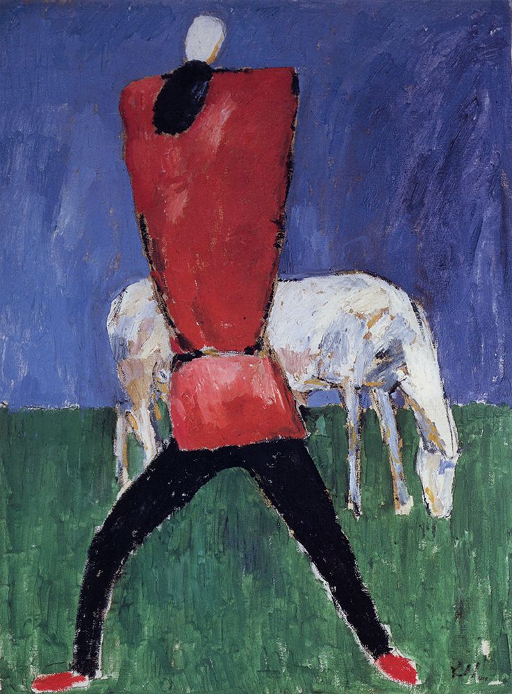Untitled, Man and Horse  ca 1928 art print by Kazimir Malevich for $57.95 CAD