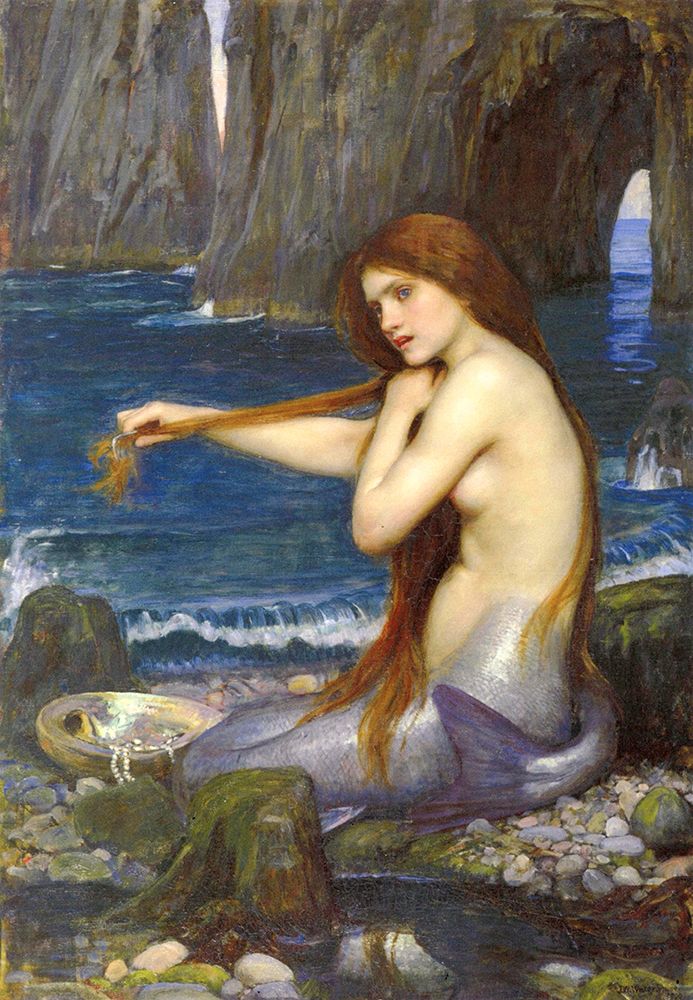 A Mermaid 1900 art print by John William Waterhouse for $57.95 CAD