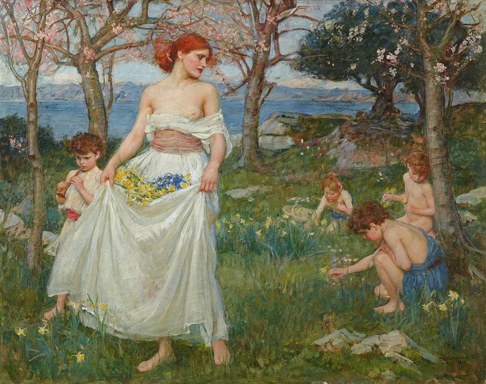A Song of Springtime 1913 art print by John William Waterhouse for $57.95 CAD