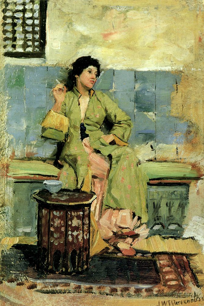 An Eastern Reminiscence 1874 art print by John William Waterhouse for $57.95 CAD