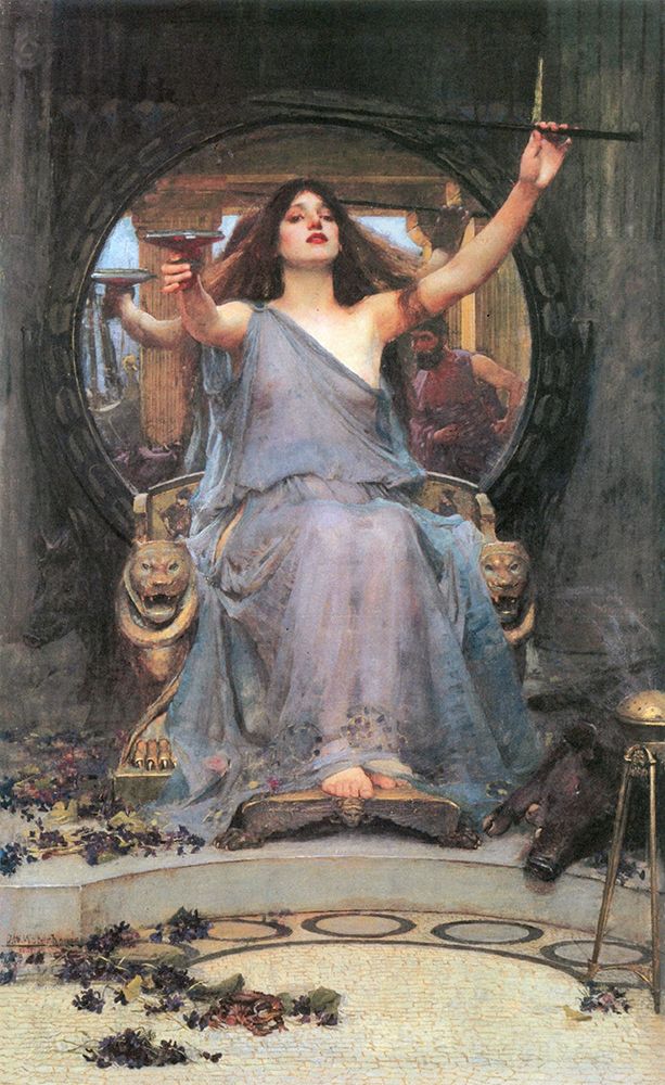 Circe offering the cup to Ulysses 1891 art print by John William Waterhouse for $57.95 CAD