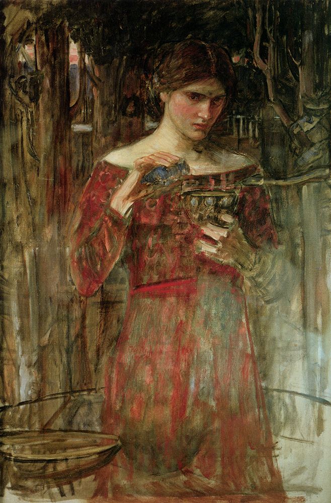 Jason and Medea study 1907 art print by John William Waterhouse for $57.95 CAD