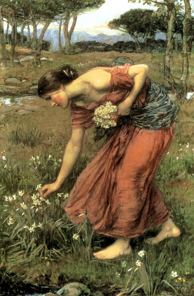 Narcissus 1913 art print by John William Waterhouse for $57.95 CAD