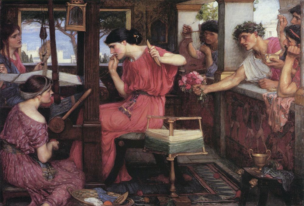 Penelope and the Suitors 1912 art print by John William Waterhouse for $57.95 CAD