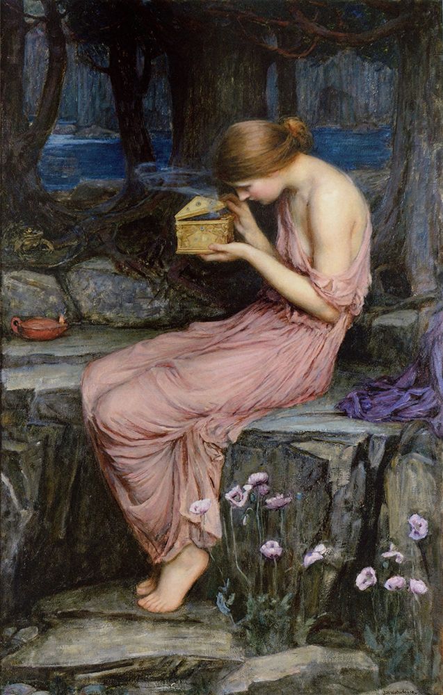 Psyche Opening the Golden Box 1903 art print by John William Waterhouse for $57.95 CAD