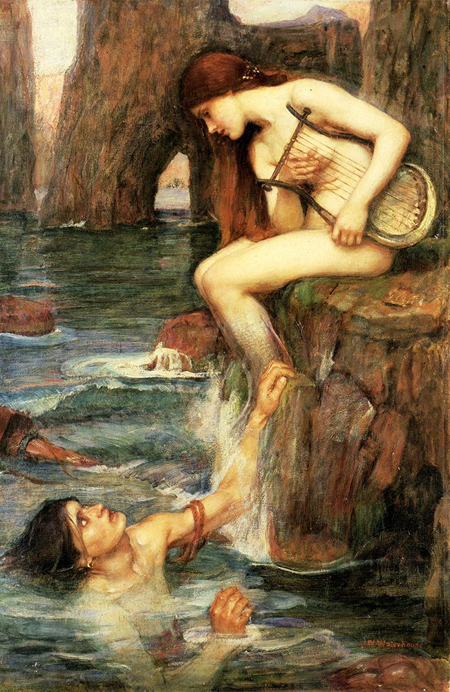 The Siren 1900 art print by John William Waterhouse for $57.95 CAD