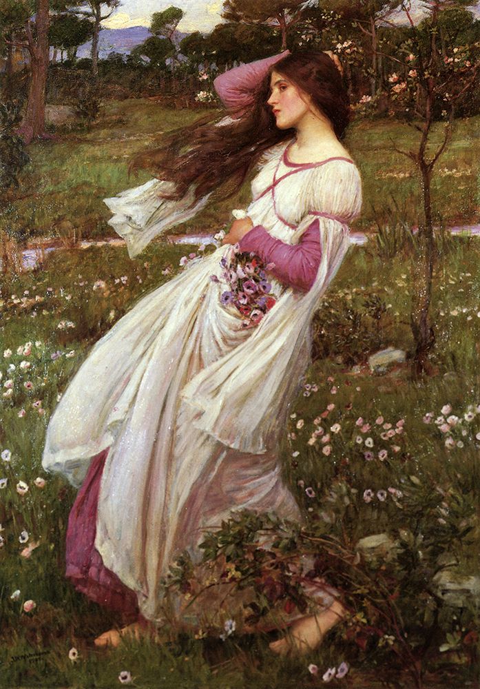 Windflowers 1903 art print by John William Waterhouse for $57.95 CAD