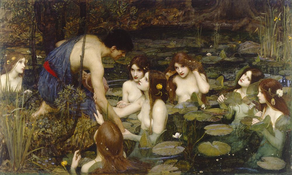 Hylas and the Nymphs art print by John William Waterhouse for $57.95 CAD