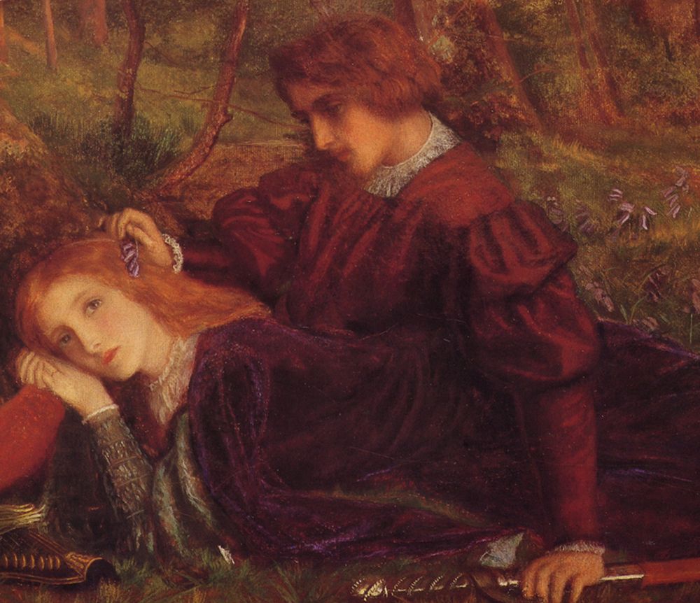 Geraint and Enid ca 1860 art print by Arthur Hughes for $57.95 CAD